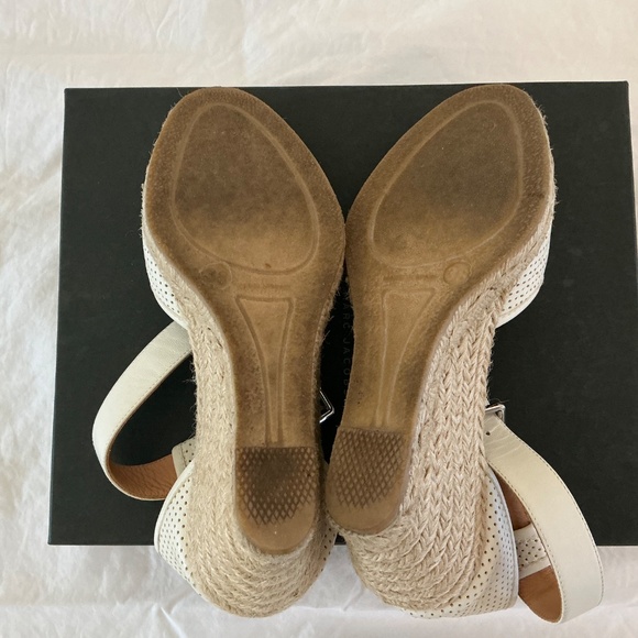 MARC JACOBS Dorsey Wedge PerforatedLamb Leather Ankle Strap Espadrille (Size:38) - Picture 5 of 5